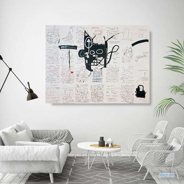 グラフィティアート 絵画 美術品 複製 ジャン ミシェル バスキア Jean Michel Basquiat 大型カスタム絵画 Untitled