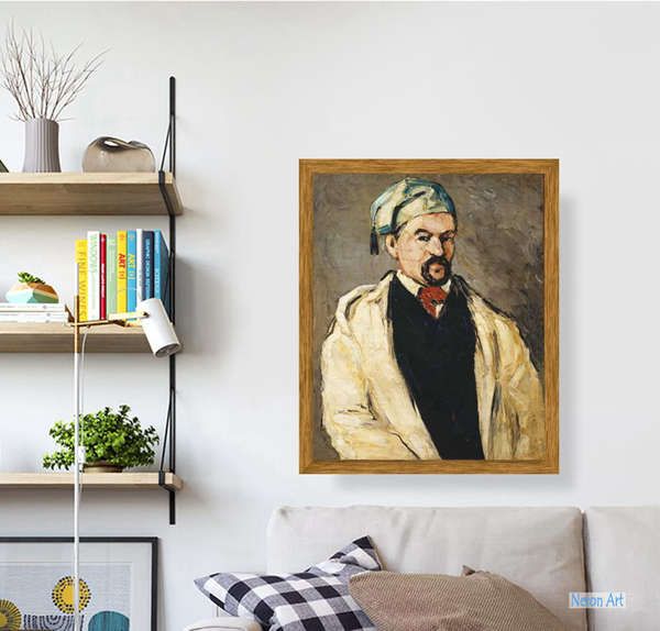 肖像 絵画 キャンバスに手描きの油絵 ポール セザンヌ Paul Cezanne 大型カスタム絵画 ブルーキャップおじさん ドミニクで男の肖像