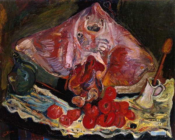 静物 絵画 名作 油彩画 複製画 - シャイム・スーティン（Chaim Soutine） - 大型カスタム絵画 - Rayfishの静物