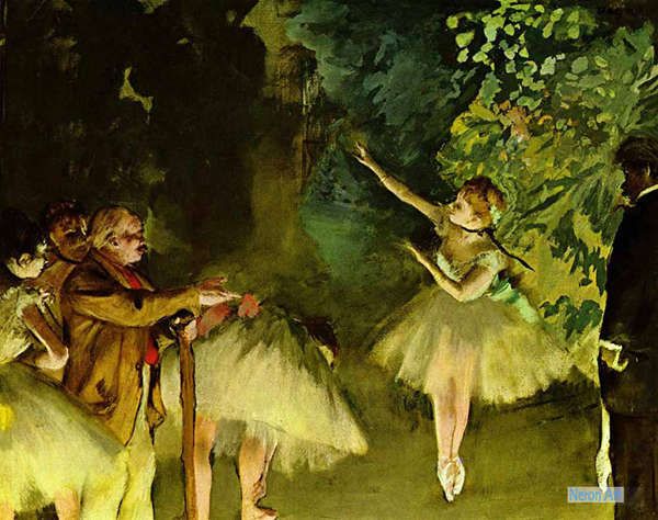 人物 絵画 有名画家の複製画 - エドガー・ドガ（Edgar Degas） - 大型カスタム絵画 - Ballettprobe