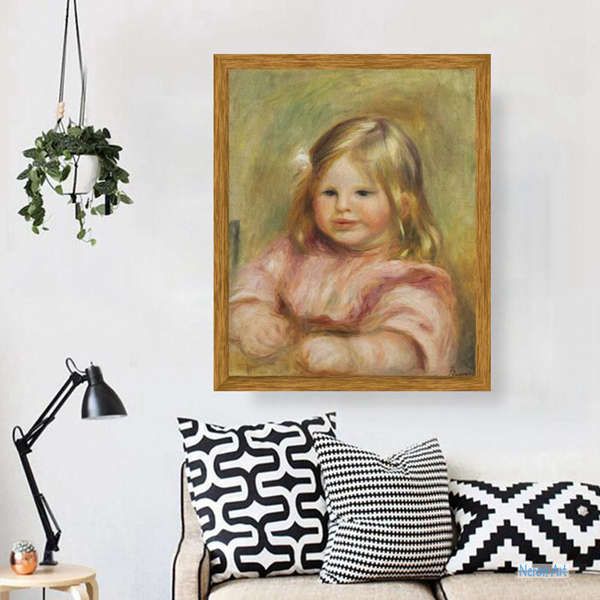 肖像 絵画 有名画家の複製画 - ピエール＝オーギュスト・ルノワール（Pierre-Auguste Renoir） - 大型カスタム絵画 - ココの人形
