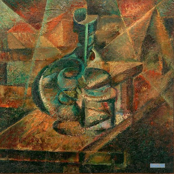 抽象 絵画 キャンバス上の絵画の複製 - ウンベルト・ボッチョーニ