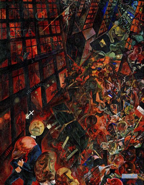 抽象 絵画 キャンバスに手描きの油絵 - ジョージ・グロス（George