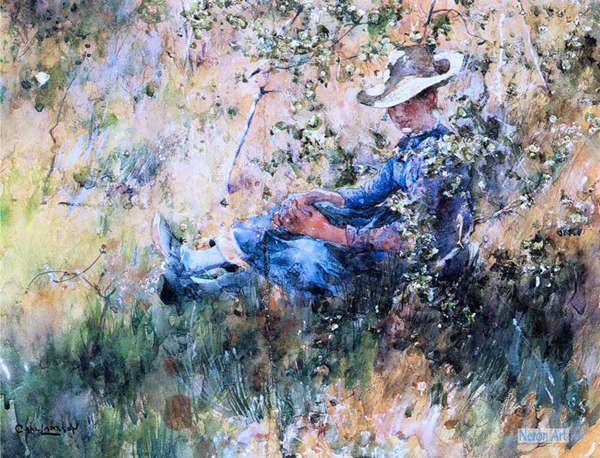 人物 絵画 絵画 油彩画複製油絵複製画 - カール・ラーション（Carl