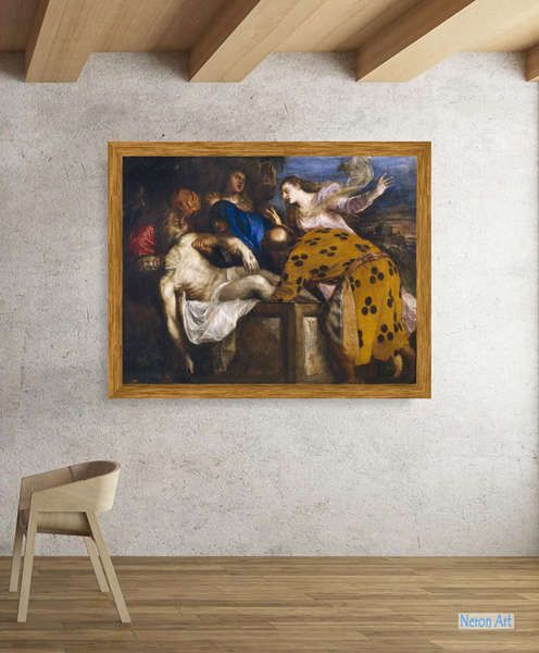 宗教 絵画 世界の複製名画 - ティツィアーノ・ヴェチェッリオ（Tiziano Vecellio） - 大型カスタム絵画 - キリストの埋葬