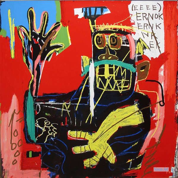 グラフィティアート 絵画 手描きのアート複製キャンバス ジャン ミシェル バスキア Jean Michel Basquiat 大型カスタム絵画 エルノック