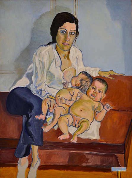 肖像 絵画 世界の有名絵画 - アリス・ニール（Alice Neel） - 大型