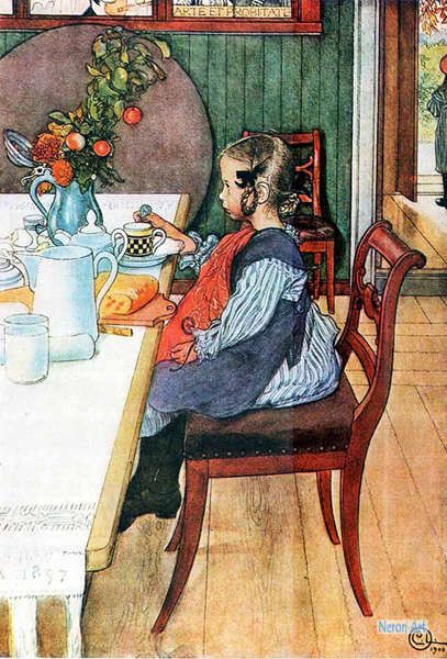 人物 絵画 複製画 ポスター - カール・ラーション（Carl Larsson