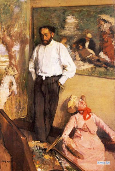 Dipinti Ritratto Riproduzioni Personalizzate - Edgar Degas - Dipinti  Personalizzati di grandi dimensioni - Ritratto Di Henri Michel-Levy Nel Suo  Studio 1878 - 1879