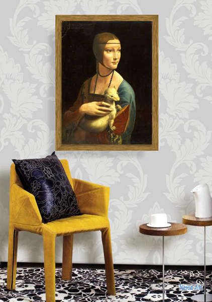 Bewolkt affix iets Portret Schilderijen, schilderij Handgeschilderd in Olieverf Kunst -  Leonardo da Vinci - Groot Formaat Aangepaste Schilderijen - Dame Met Een  Hermelijn