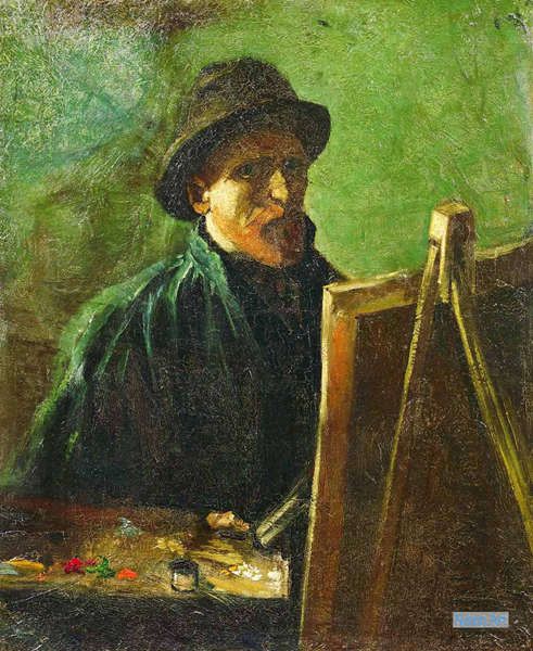 Oven Automatisering Drama Portret Schilderijen, schilderij Olieverfschilderijen - Reproducties - Van  Gogh - Groot Formaat Aangepaste Schilderijen - Zelfportret 35678