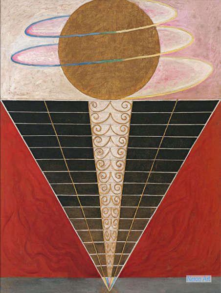 抽象 絵画 手描きの写真 - ヒルマ・アフ・クリントン（Hilma Af Klint） - 大型カスタム絵画 - グループX、NO、2、祭壇画