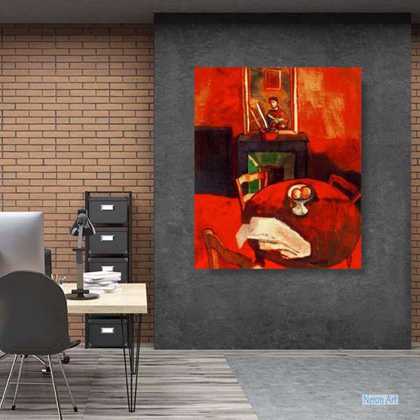 抽象 絵画 肉筆複製画模写 ラウル デュフィ Raoul Dufy 大型カスタム絵画 フルーツボウルとインテリア