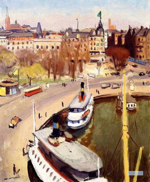 風景 絵画 世界の複製名画 - アルベールマルケ（Albert Marquet