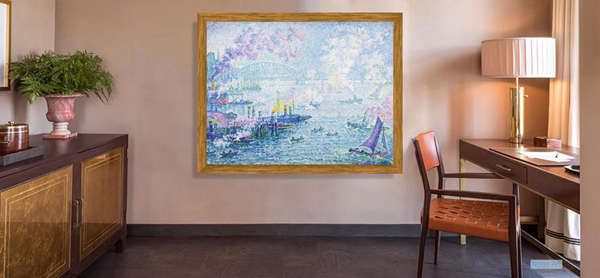 Dipinti Paesaggio Quadro Dipinto ad Olio - Paul Signac - Dipinti  Personalizzati di grandi dimensioni - Il Porto Di Rotterdam