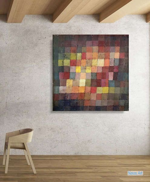 パウル・クレー 「New Harmony」額付 抽象 絵画 美術品 複製 - パウル・クレー（Paul Klee） - 大型カスタム