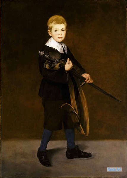 人物　エドゥアール・マネ（Édouard　剣を持つ少年　絵画　大型カスタム絵画　世界の名画　Manet）